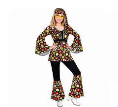Düsteres 60er Hippie-Kostüm für Damen