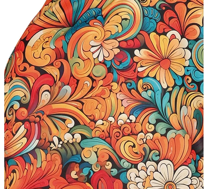 Disfraz de Hippie Años 70 floral para mujer