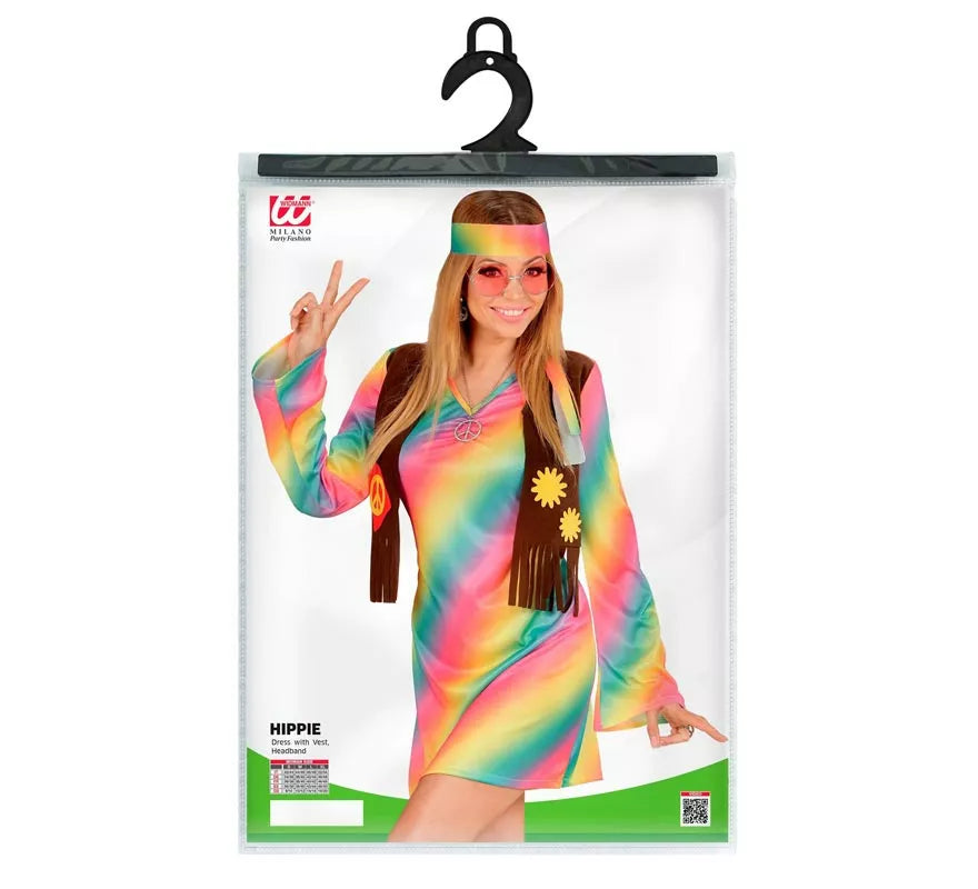 Translation missing: de.Disfraz de Hippie Arcoíris para mujer