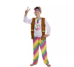 Hippie Regenbogen Kostüm für Kinder