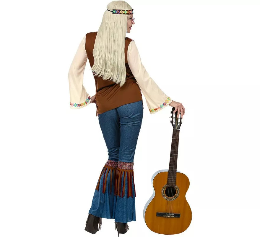 Translation missing: de.Disfraz de Hippie beige para mujer