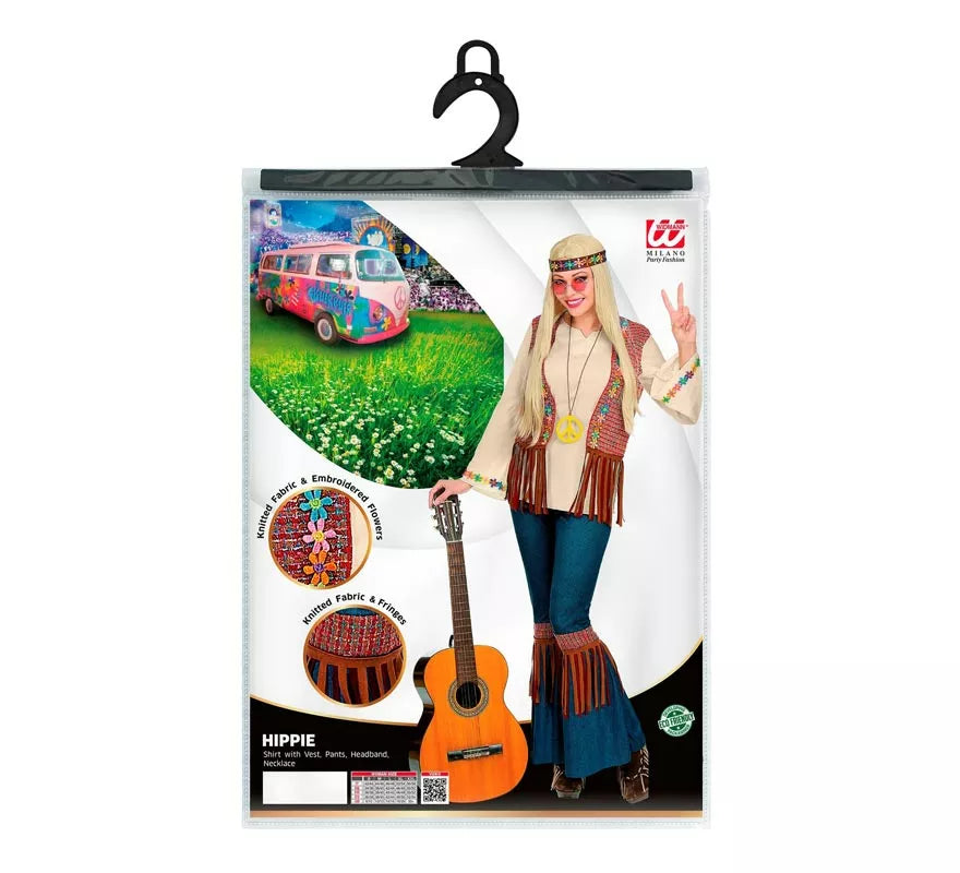 Translation missing: de.Disfraz de Hippie beige para mujer