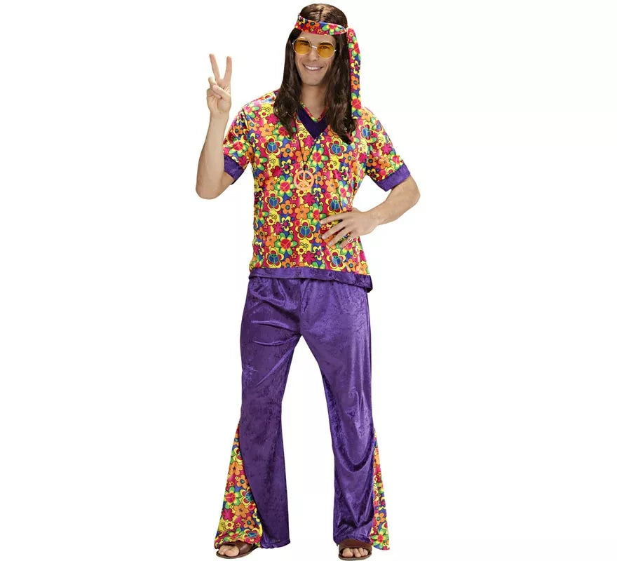 Translation missing: de.Disfraz de Hippie Campana de terciopelo para hombre