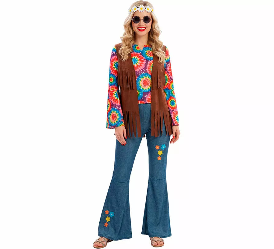 Translation missing: de.Disfraz de Hippie con Chaleco para mujer