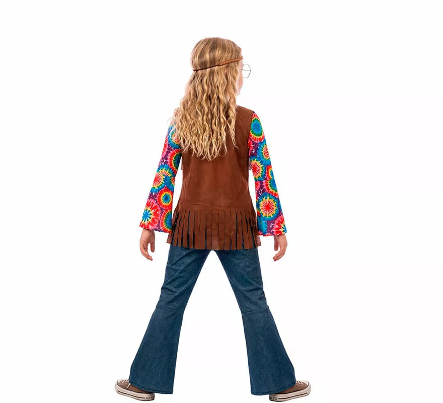 Translation missing: de.Disfraz de Hippie con Chaleco para niña