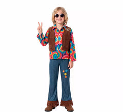 Hippie-Kostüm mit Weste für Kinder