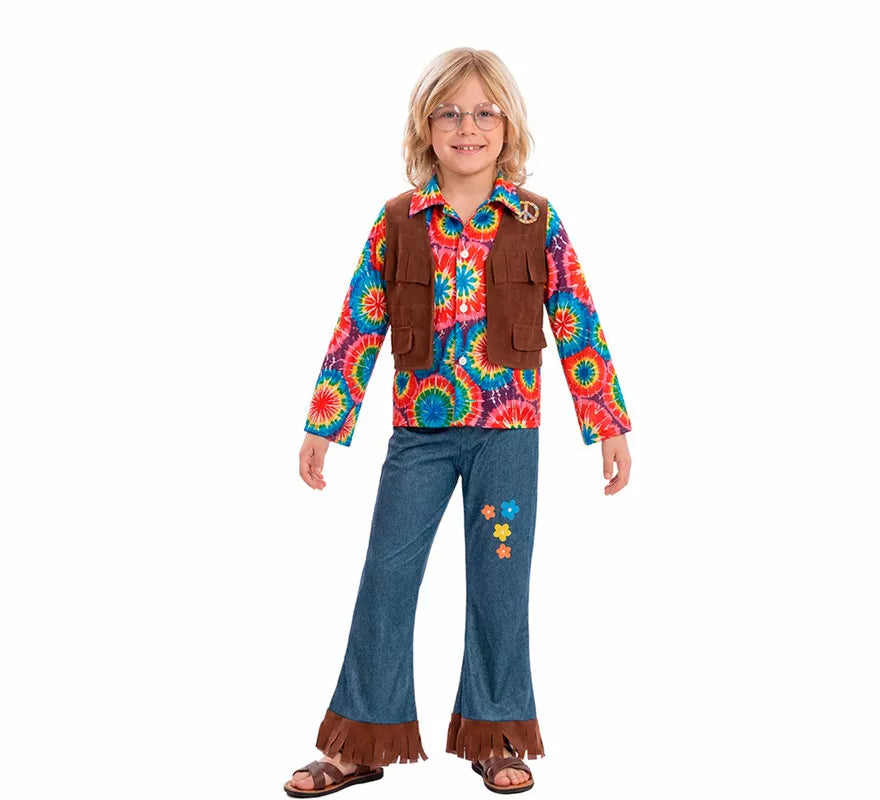 Translation missing: de.Disfraz de Hippie con Chaleco para niño
