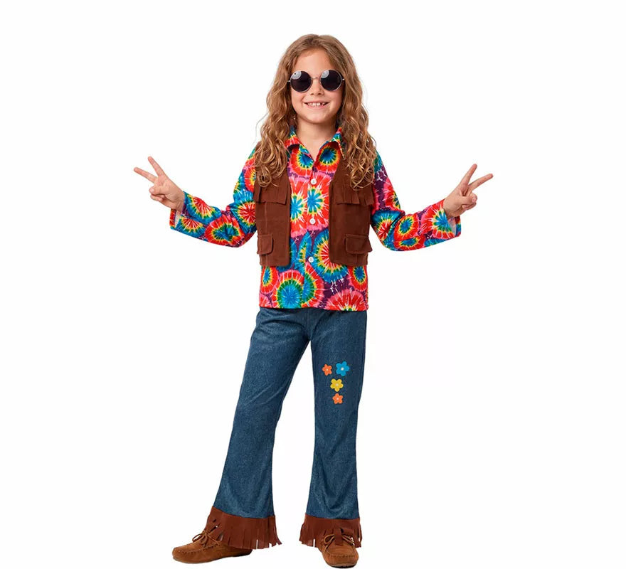 Translation missing: de.Disfraz de Hippie con Chaleco para niño