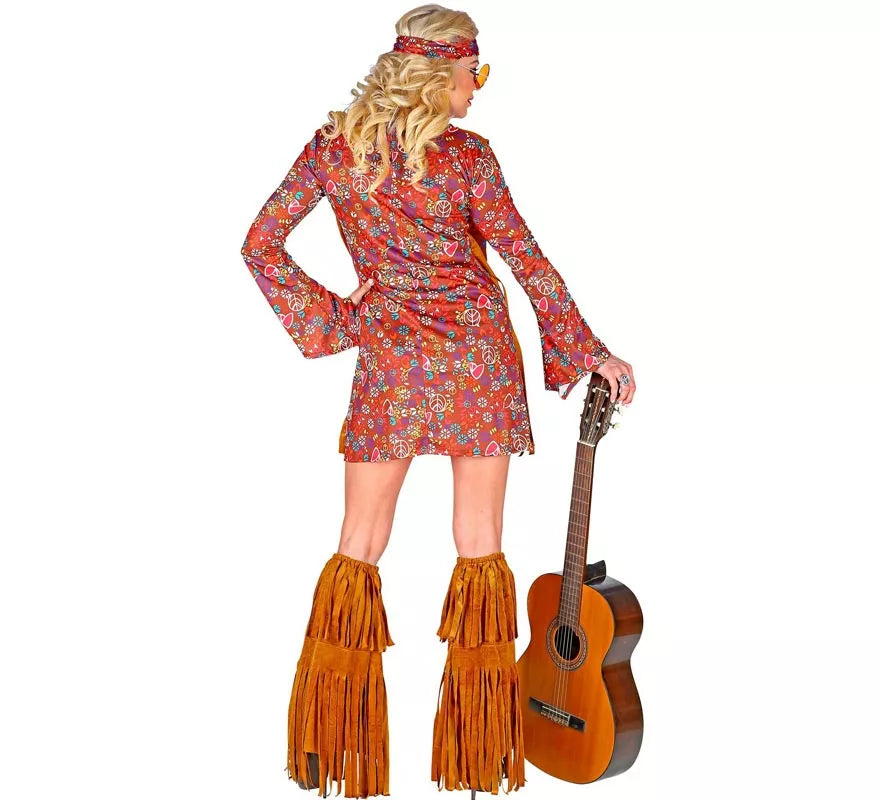 Translation missing: de.Disfraz de Hippie con cubrebotas y flecos para mujer