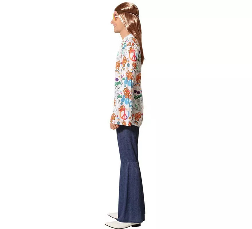 Translation missing: de.Disfraz de Hippie con Estampado para hombre