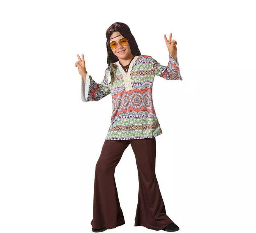 Translation missing: de.Disfraz de Hippie con Estampado para niño