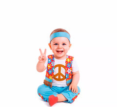 Hippie Kostüm mit Blumen für Babys