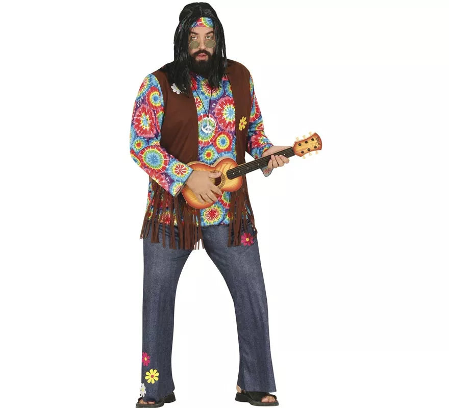 Translation missing: de.Disfraz de Hippie con Flores para hombre