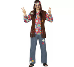 Hippie mit Blumen Kostüm für Herren