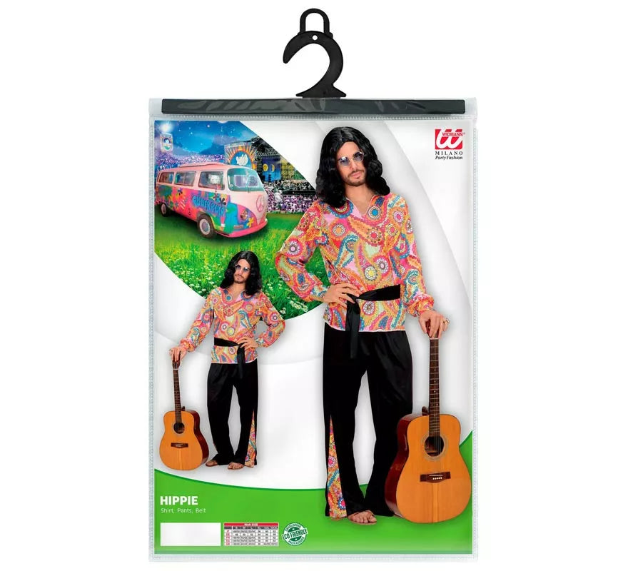 Translation missing: de.Disfraz de Hippie figuras con cinturón para hombre