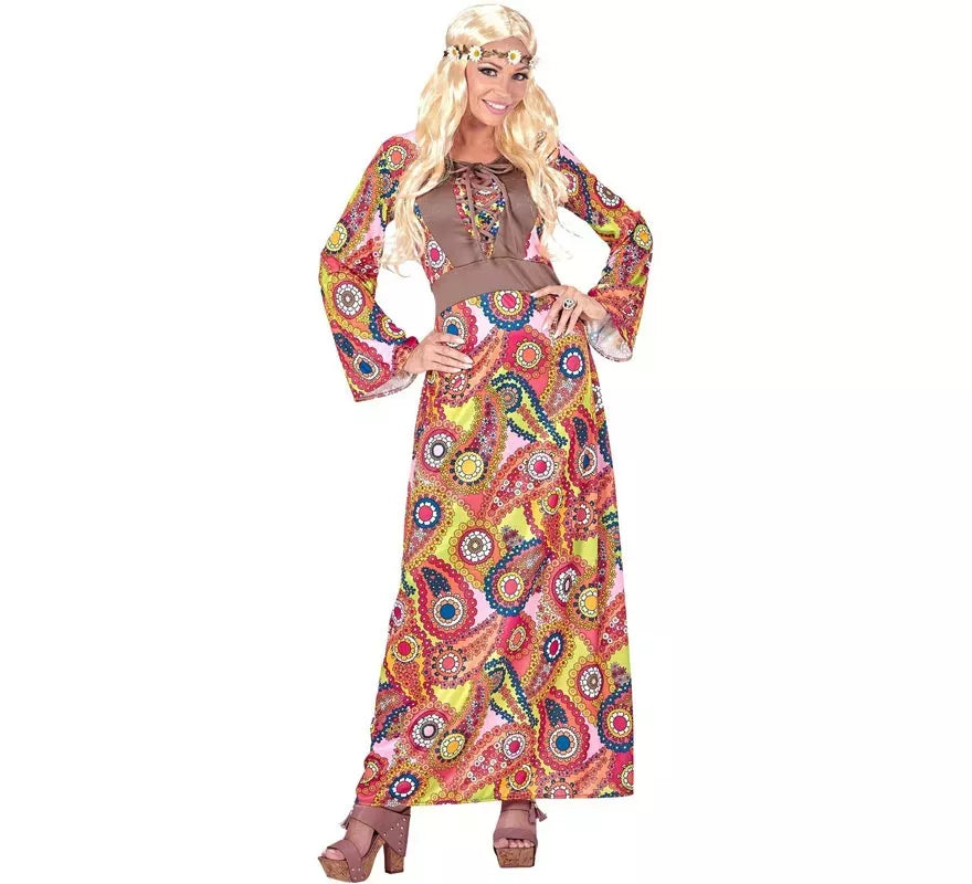Translation missing: de.Disfraz de Hippie figuras multicolor para mujer