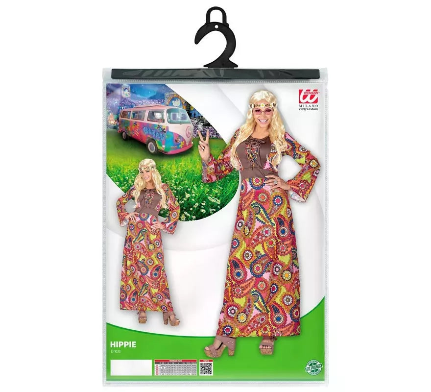 Translation missing: de.Disfraz de Hippie figuras multicolor para mujer