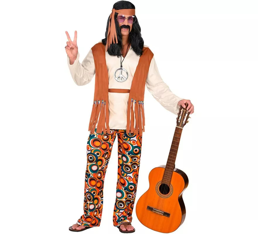 Translation missing: de.Disfraz de Hippie flecos largos para hombre