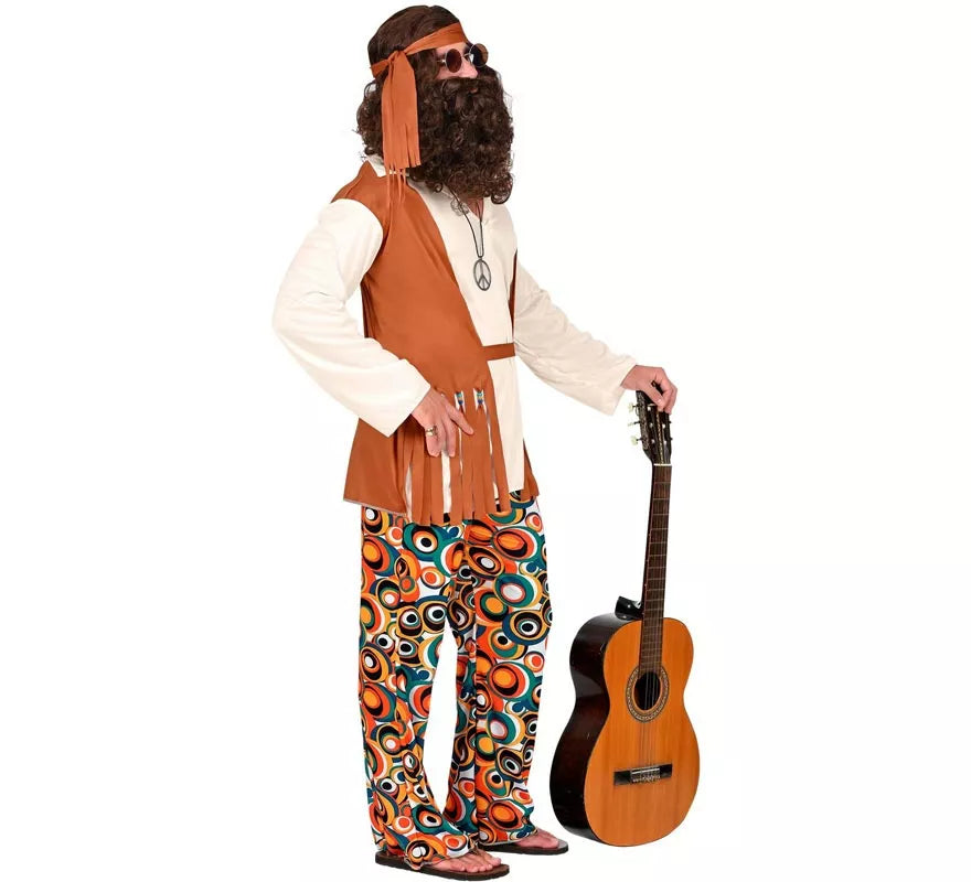 Translation missing: de.Disfraz de Hippie flecos largos para hombre