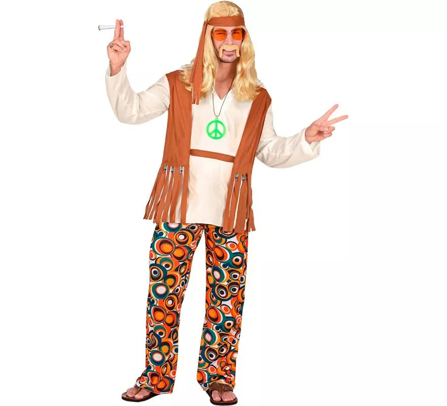 Translation missing: de.Disfraz de Hippie flecos largos para hombre