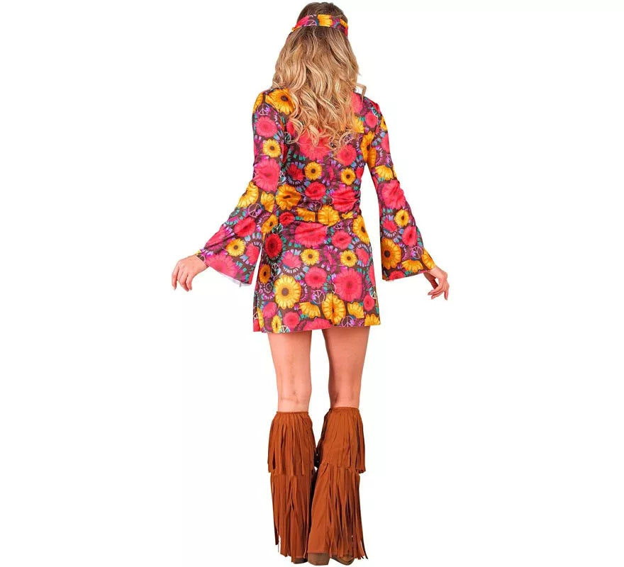 Translation missing: de.Disfraz de Hippie floral con flecos para mujer