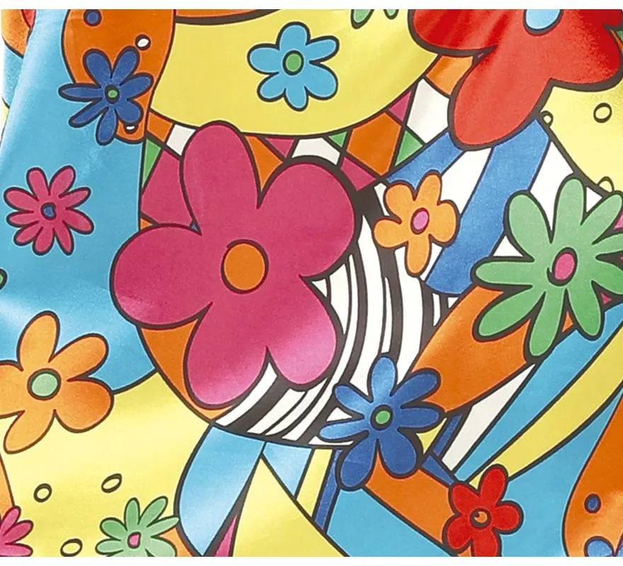 Disfraz de Hippie Floreada para mujer