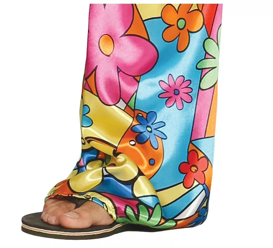 Translation missing: de.Disfraz de Hippie Floreado para hombre