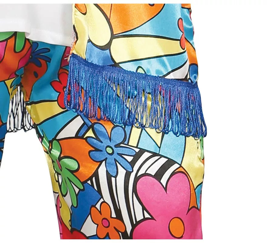 Translation missing: de.Disfraz de Hippie Floreado para hombre