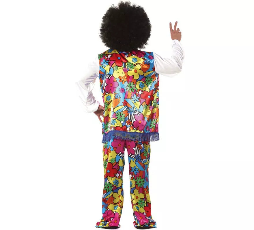 Translation missing: de.Disfraz de Hippie Floreado para hombre
