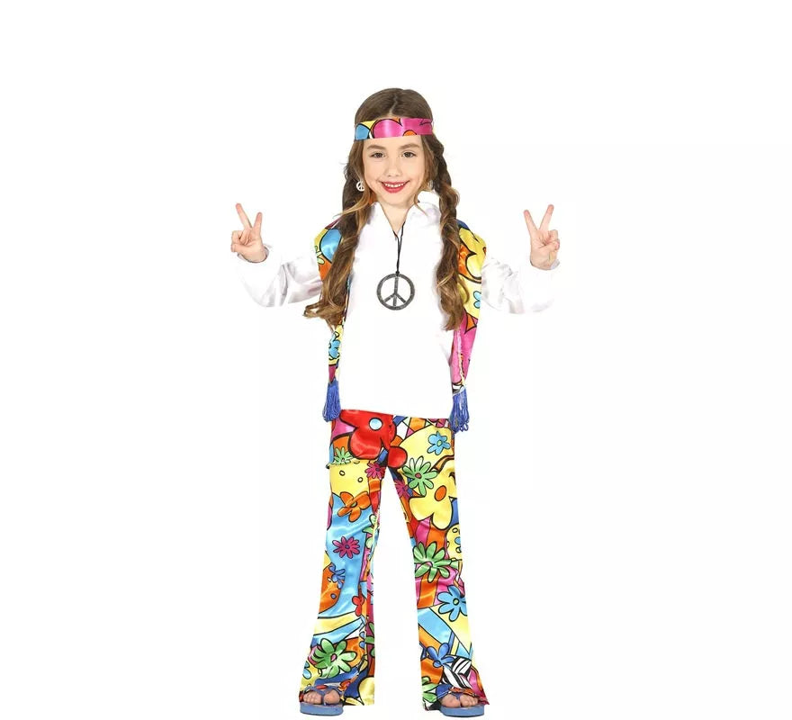 Translation missing: de.Disfraz de Hippie Florido para niños
