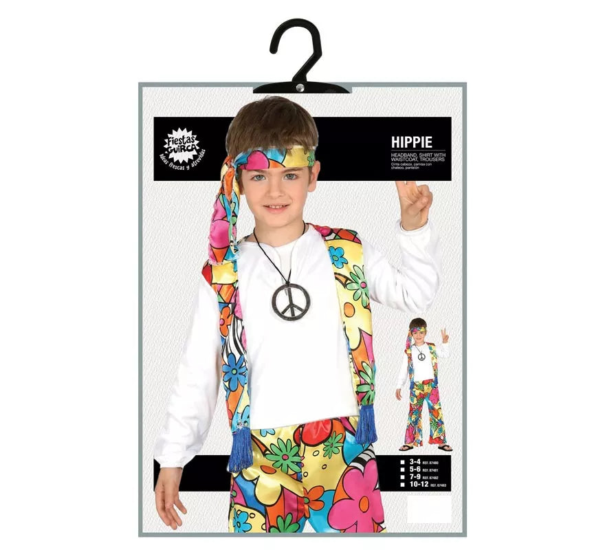 Translation missing: de.Disfraz de Hippie Florido para niños