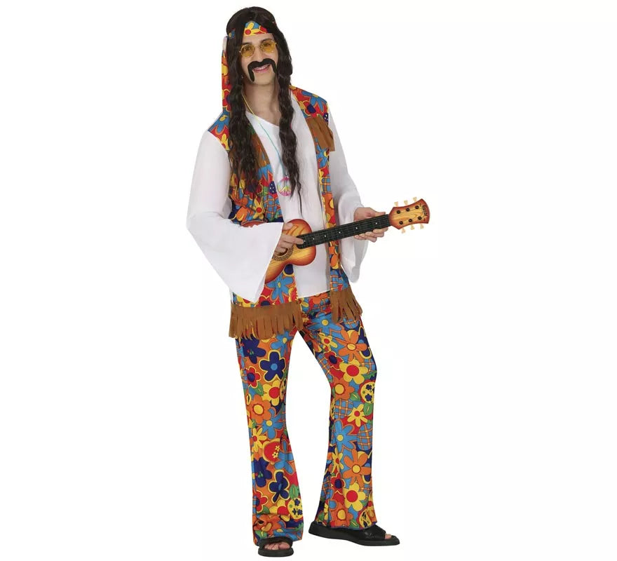 Translation missing: de.Disfraz de Hippie Flower para hombre
