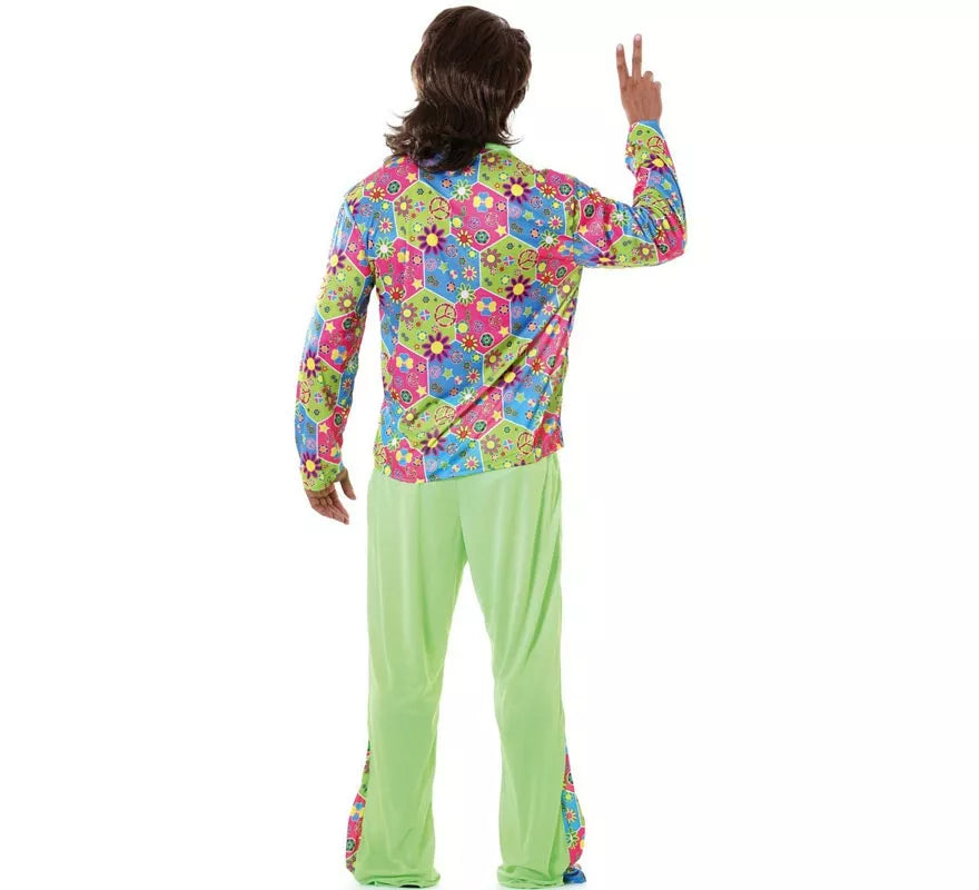 Translation missing: de.Disfraz de Hippie Flower Power para hombre