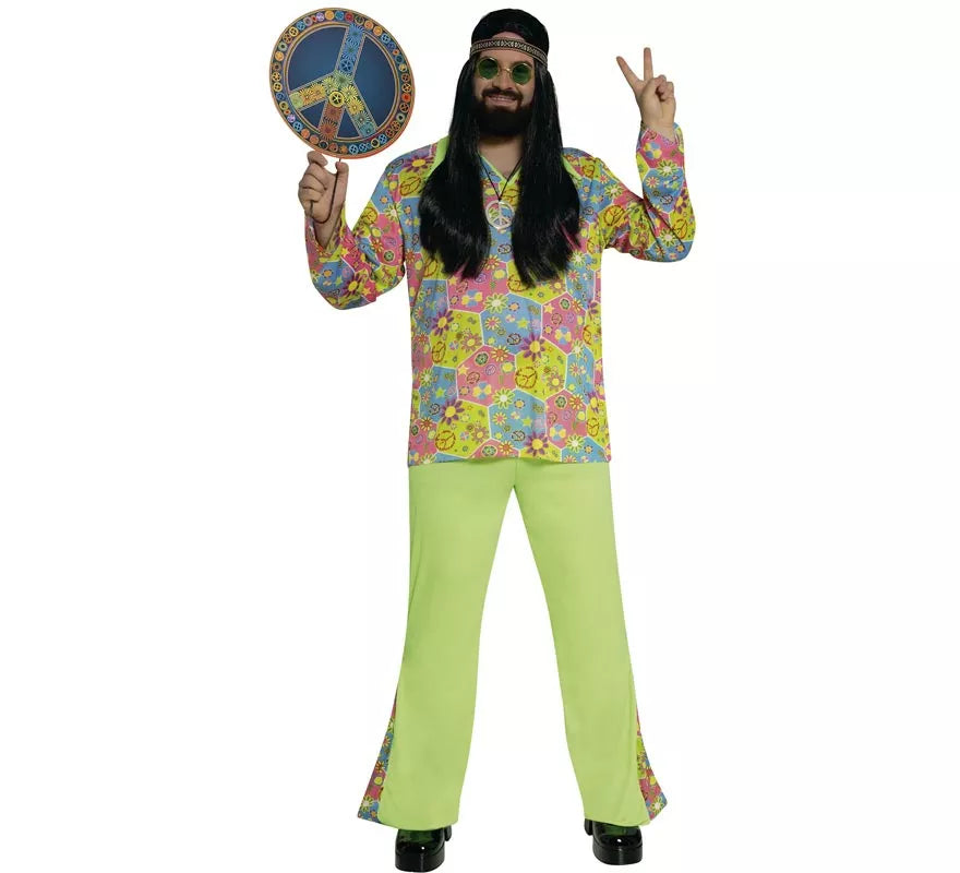 Disfraz de Hippie Flower Power para hombre