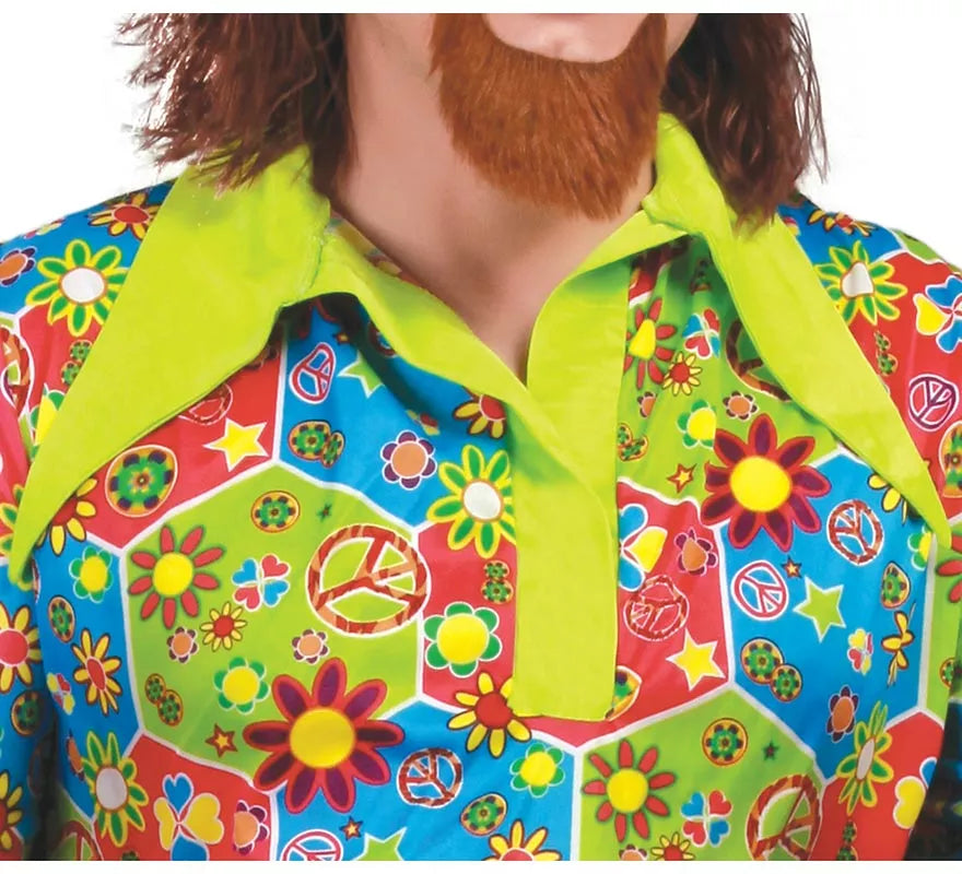 Translation missing: de.Disfraz de Hippie Flower Power para hombre