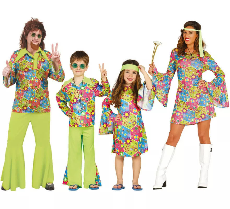 Disfraz de Hippie Flower Power para hombre