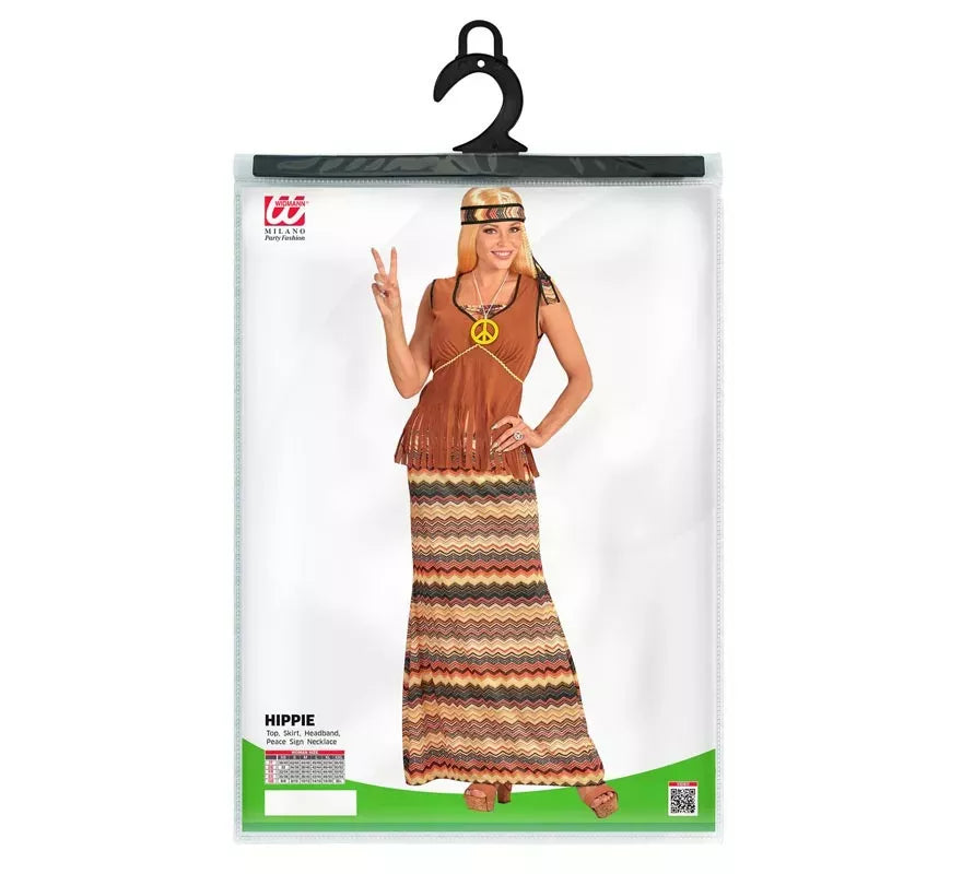 Translation missing: de.Disfraz de Hippie franjas de colores para mujer