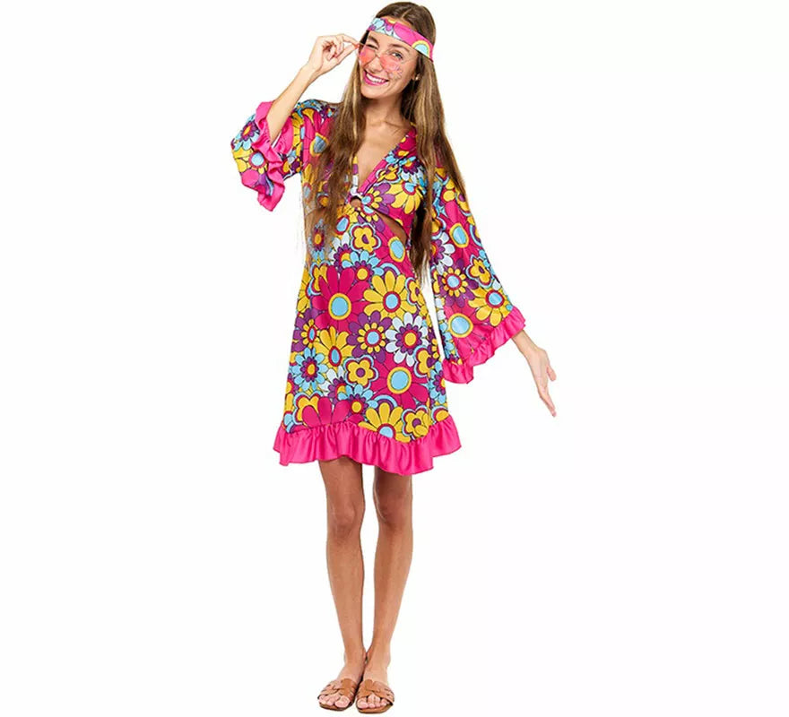 Translation missing: de.Disfraz de Hippie Margaritas para mujer