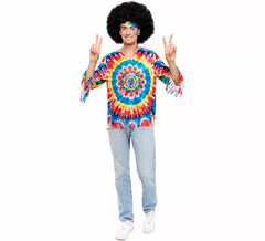 Mehrfarbiges Hippie-Kostüm für Herren
