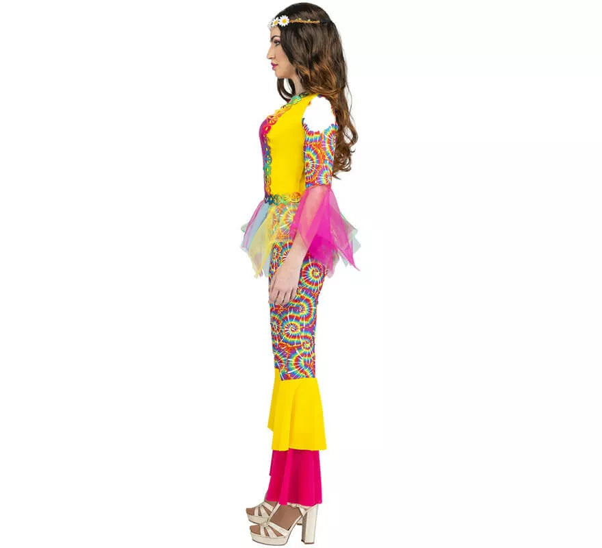 Disfraz de Hippie Multicolor para mujer