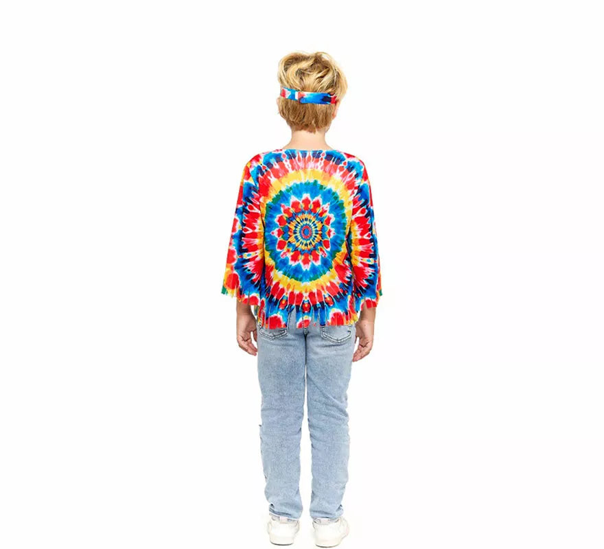 Translation missing: de.Disfraz de Hippie multicolor para niño
