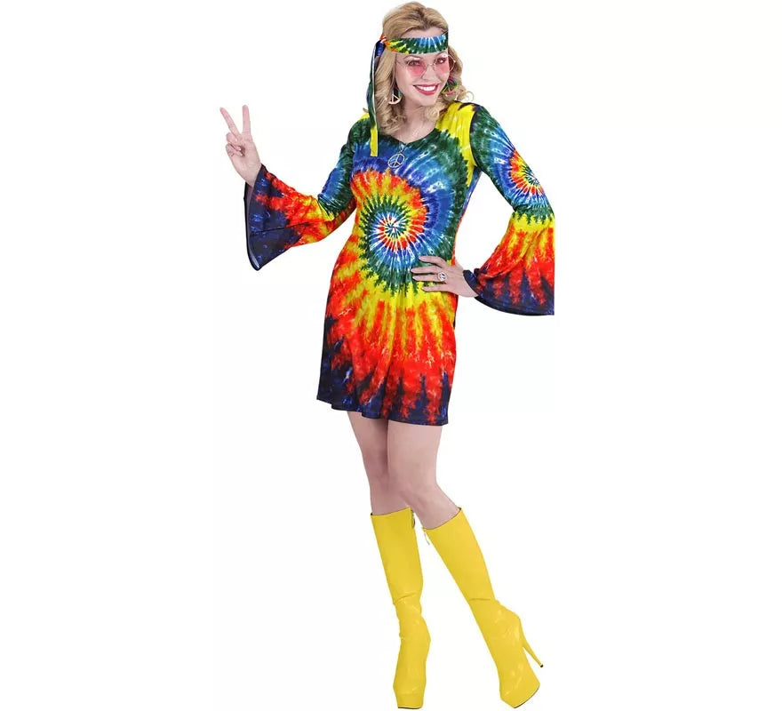 Translation missing: de.Disfraz de Hippie Ondas Psicodélicas para mujer