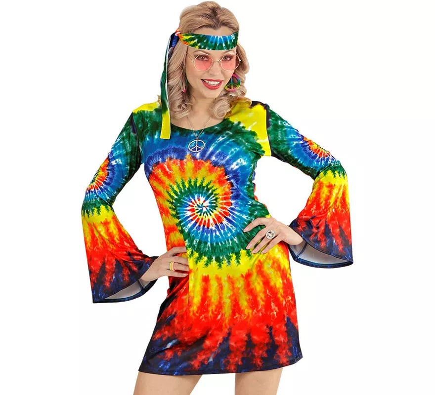 Translation missing: de.Disfraz de Hippie Ondas Psicodélicas para mujer