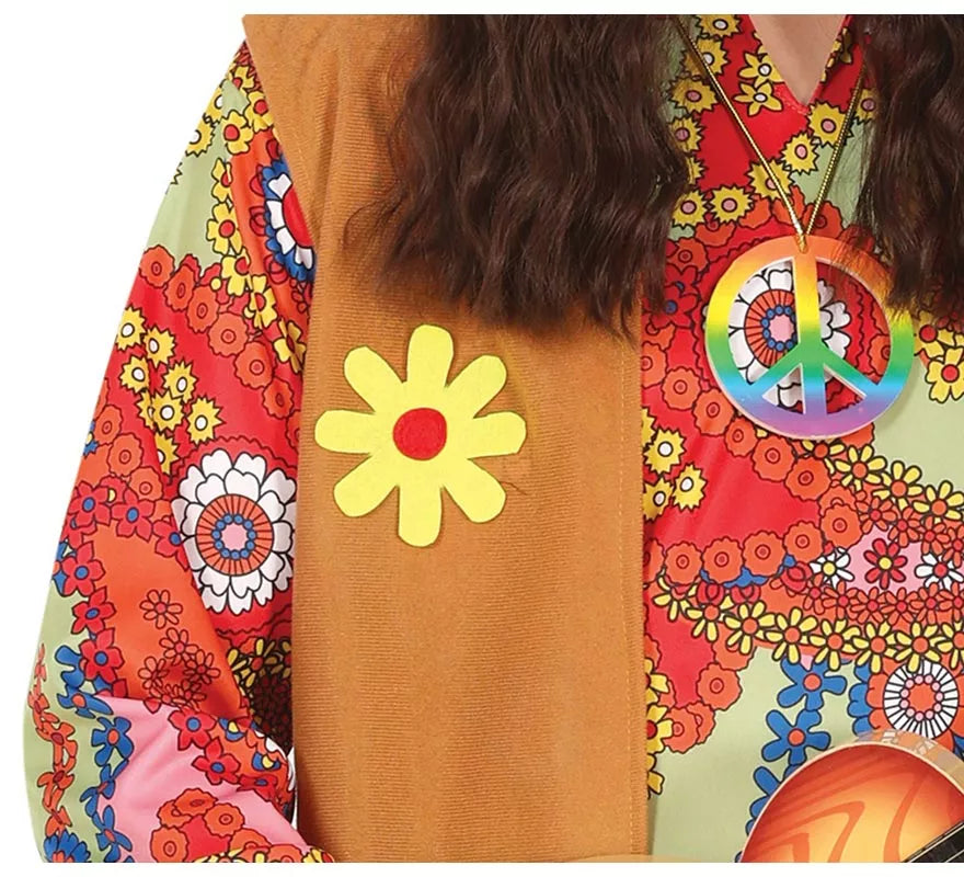Translation missing: de.Disfraz de Hippie Paz y Amor para hombre