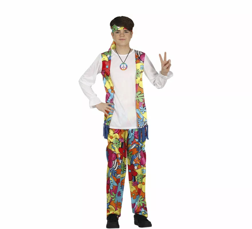 Translation missing: de.Disfraz de Hippie Psicodélica para adolescente