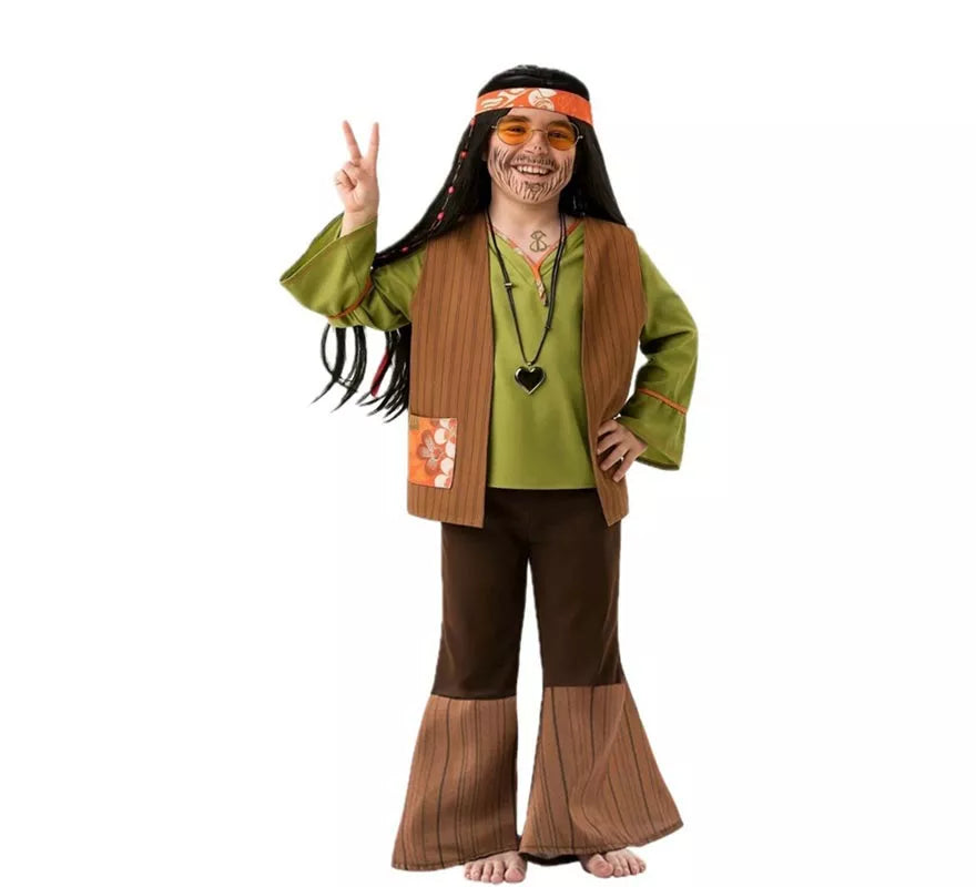 Translation missing: de.Disfraz de Hippy con Flores para niño