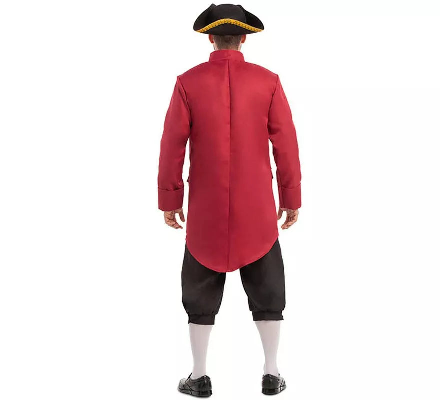 Translation missing: de.Disfraz de Hombre Colonial rojo y negro para hombre