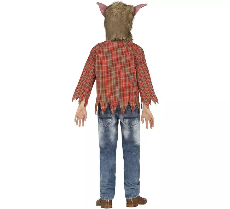 Translation missing: de.Disfraz de Hombre Lobo con colmillos para niño