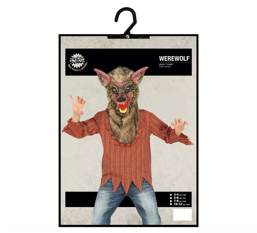 Translation missing: de.Disfraz de Hombre Lobo con colmillos para niño