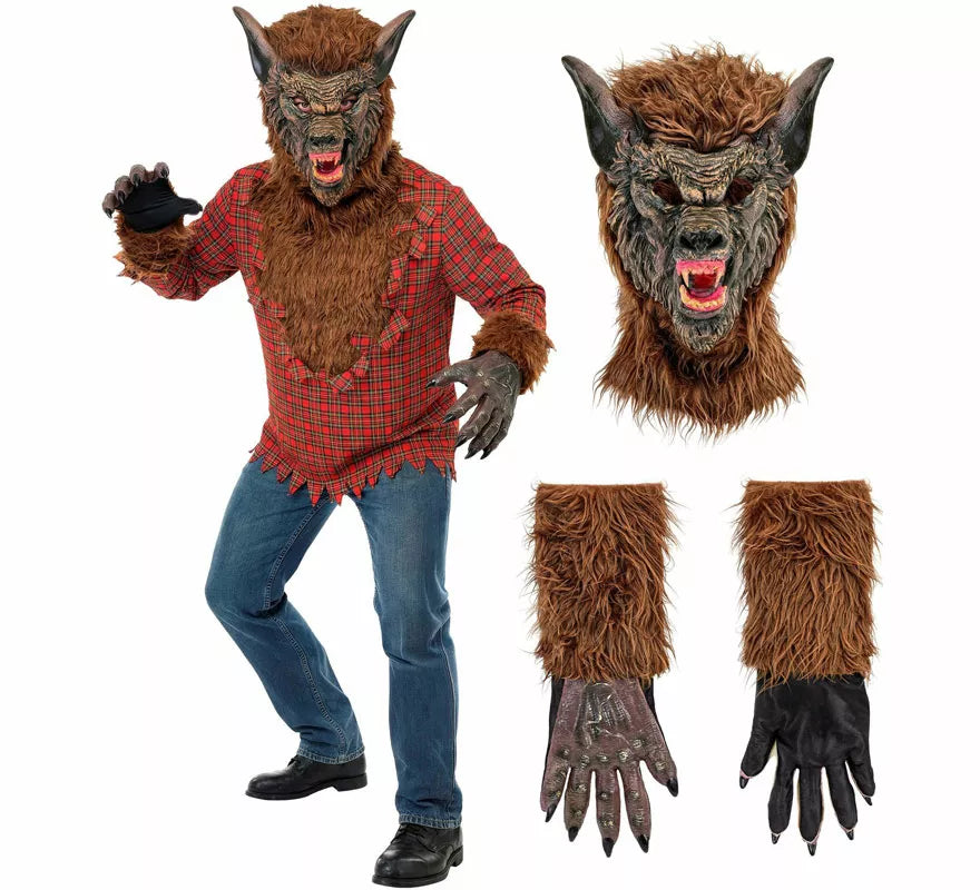 Translation missing: de.Disfraz de Hombre Lobo con Máscara para hombre